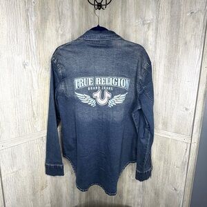 True Religion Georgia Denim Glitter Shirt